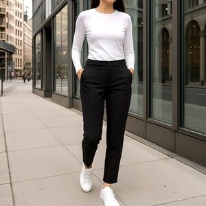 Lululemon On the Move Pants Black Ankle Trousers Size 2